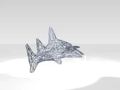 Sawshark Wireframe 3D model
