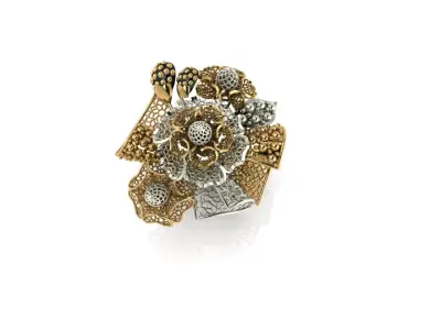 Flower Ring STL-Check Description 3D print model