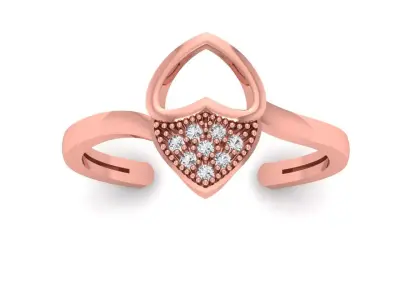 Solitaire Wedding Engagement Women Adjustable  Rings 3D print model