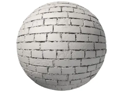 Damaged white brick wall texture Texture