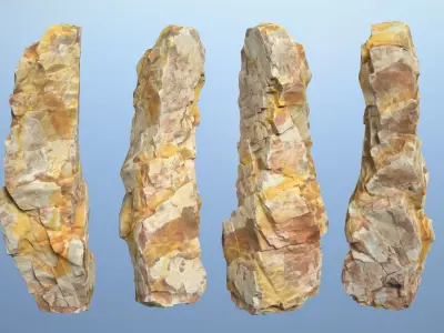 6 Modular Cliff Rocks - 240818 Low-poly 3D model