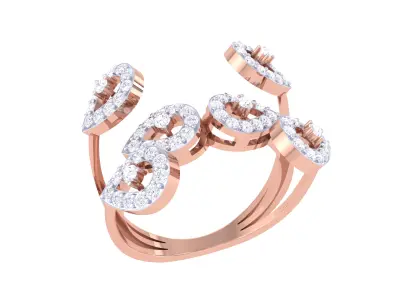  Women Ring MTL 3dm STL OBJ FBX Details 3D print model 103