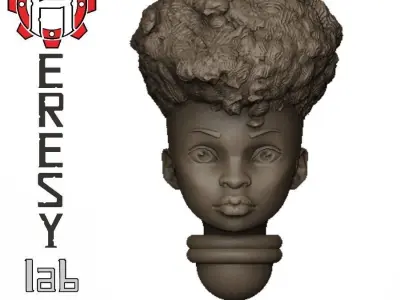 Heresylab - Female Sci-Fi heads for conversions SET 2 of 21 3D print model