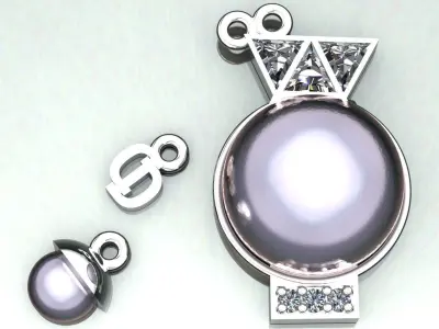 Aquarius pendant 3D print model