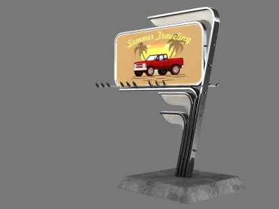 Billboard modern 3D model