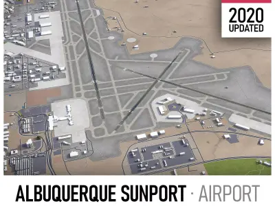 Albuquerque Sunport Low-poly 3D model