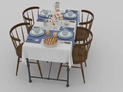 Breakfast Table 3D model