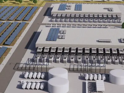 Apple Data Center Building with Interior 3D model