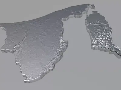 Brunei Country Terrain 3D model