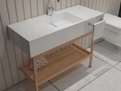 Modern Small Bathroom 3D model