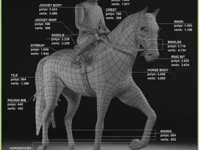  Racehorse and Jockey 