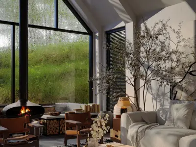 Houses in the forest 3D model