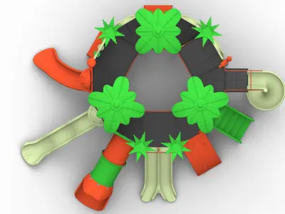 High detailed 3D model playGround kindergarten set  3D model Low-poly 3D model