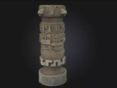 Ancient Stone Pillar  Timeless Monument of Forgotten Empires 3D model