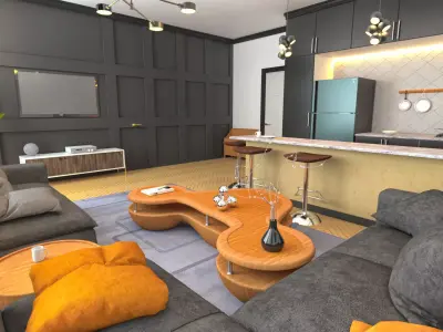 AR-VR Ready Modern House Low-poly 3D model
