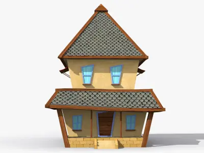 Cartoon House  o  Low-poly 3D model