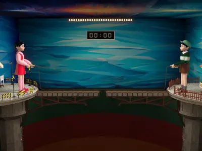 Squid Game season 3 Jump rope game scene 3D model