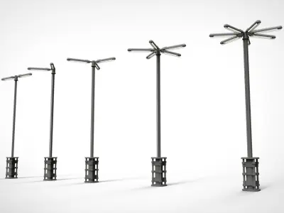 sci fi lighting 5 3D model