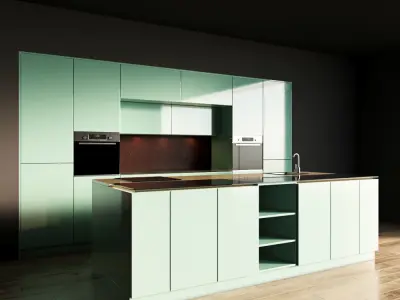 3-Kitchen3 glossy 1 3D model
