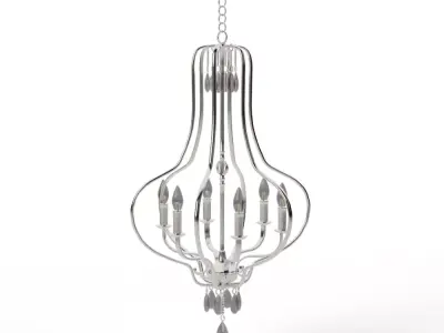 Genie 6 Light Chandelier Low-poly 3D model