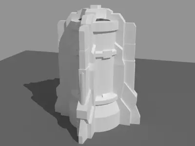Sci Fi Power Generator Low-poly 3D model