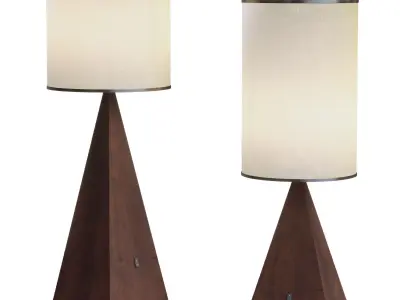 Wooden Desk Lamp 3D model