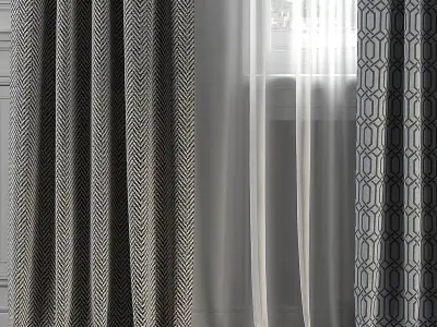 Curtain Set 281 3D model