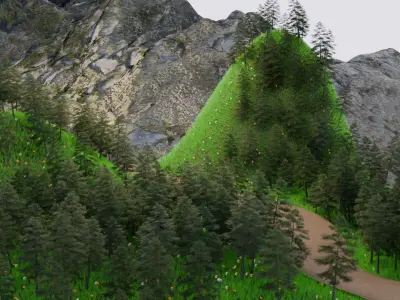 Magic wood Low-poly 3D model