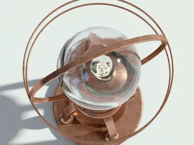 Copper Bulb Lamp 3D model