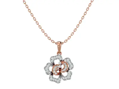 Light Minimalist Diamond Ring Earrings Pendant Set 3D print model