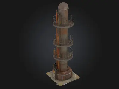 Rusty Stasis Chamber  A Forgotten Capsule from a Dystopian Past 3D model purchase