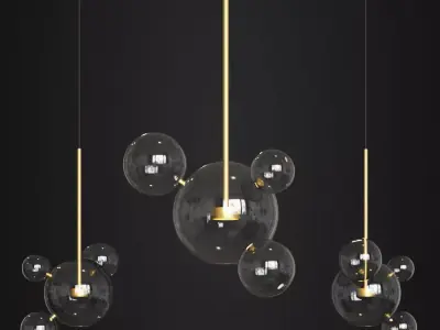 Giopato Coombes Bolle Pendant 4 Bubbles 3D model