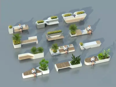 Landscape Bench 3D model