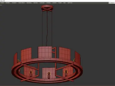 KEBO PINK CHANDELIER 2 3D model