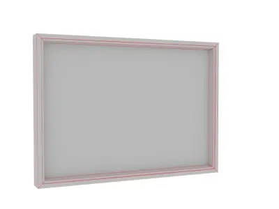 Dirty low poly simple window with scratched glass Low-poly 3D model