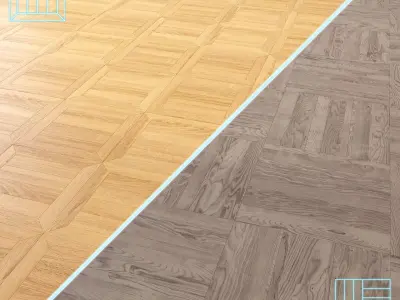 Parquet - Laminate - Wooden floor 2 in 1 Low-poly 3D model 182
