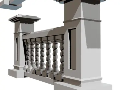 3D Concrete Balustrade 3D print model