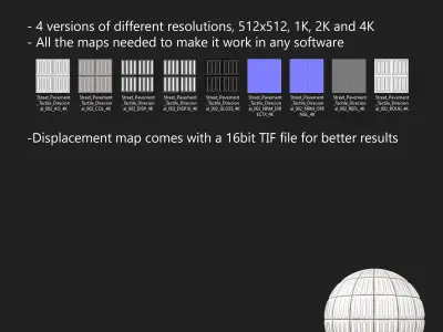 Street Pavement Tactile Directional 002 Texture
