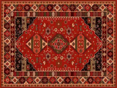 USSR Ukrainian carpet that eachone had at home Low-poly 3D model