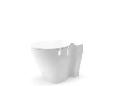 White Toilet Bowl 3D model