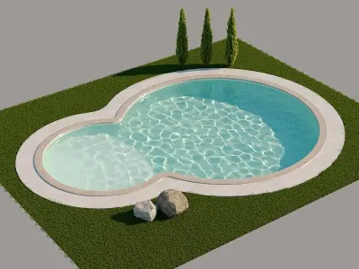 garden pool 3D model