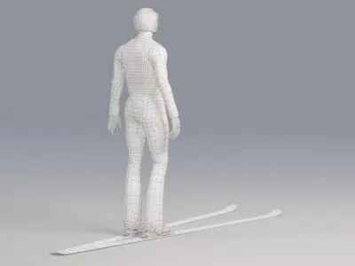  Male Ski Jumper Animated HQ Standard License 