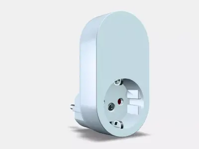 TRADFRI Wireless control outlet Low-poly 3D model