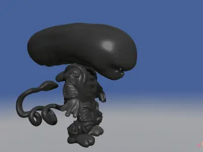 Xenomorph Alien Baby   Posable 3D model