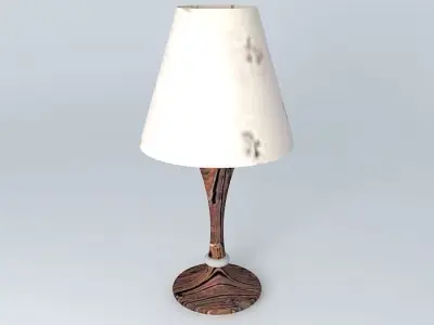lamp wooden table with shade Free 3D model purchase