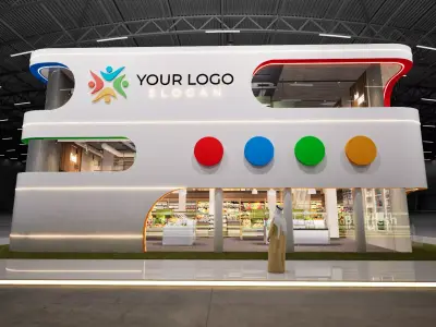 3D Double Decker Exhibition Stand Design 3D model