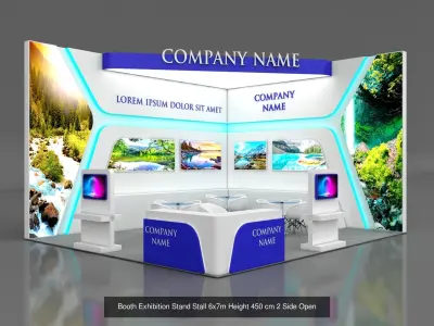 5 Exhibition Stand Stall Booth 3D model 3D Model Collection 3D Model Pack purchase