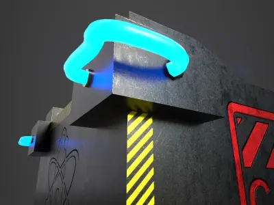 Scifi Crate Low-poly 3D model order