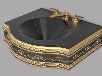 Classic Wash Basin 9 3D model