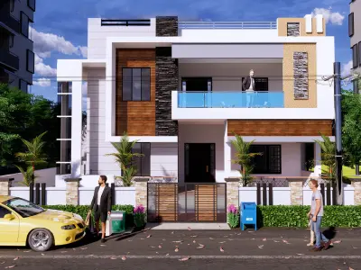 MODERN HOUSE ARCHITECTURE DESIGN 3D model